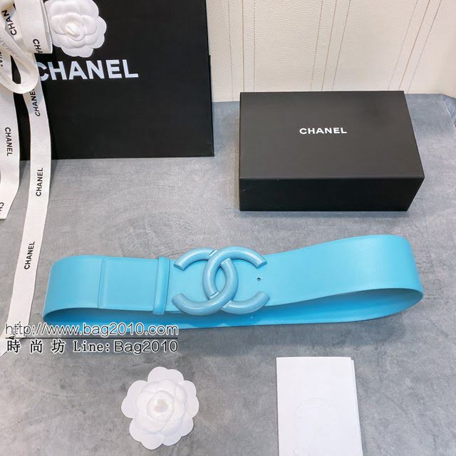 Chanel女士皮帶 香奈兒cc烤漆logo扣雙面可用小牛皮腰帶  jjp1149